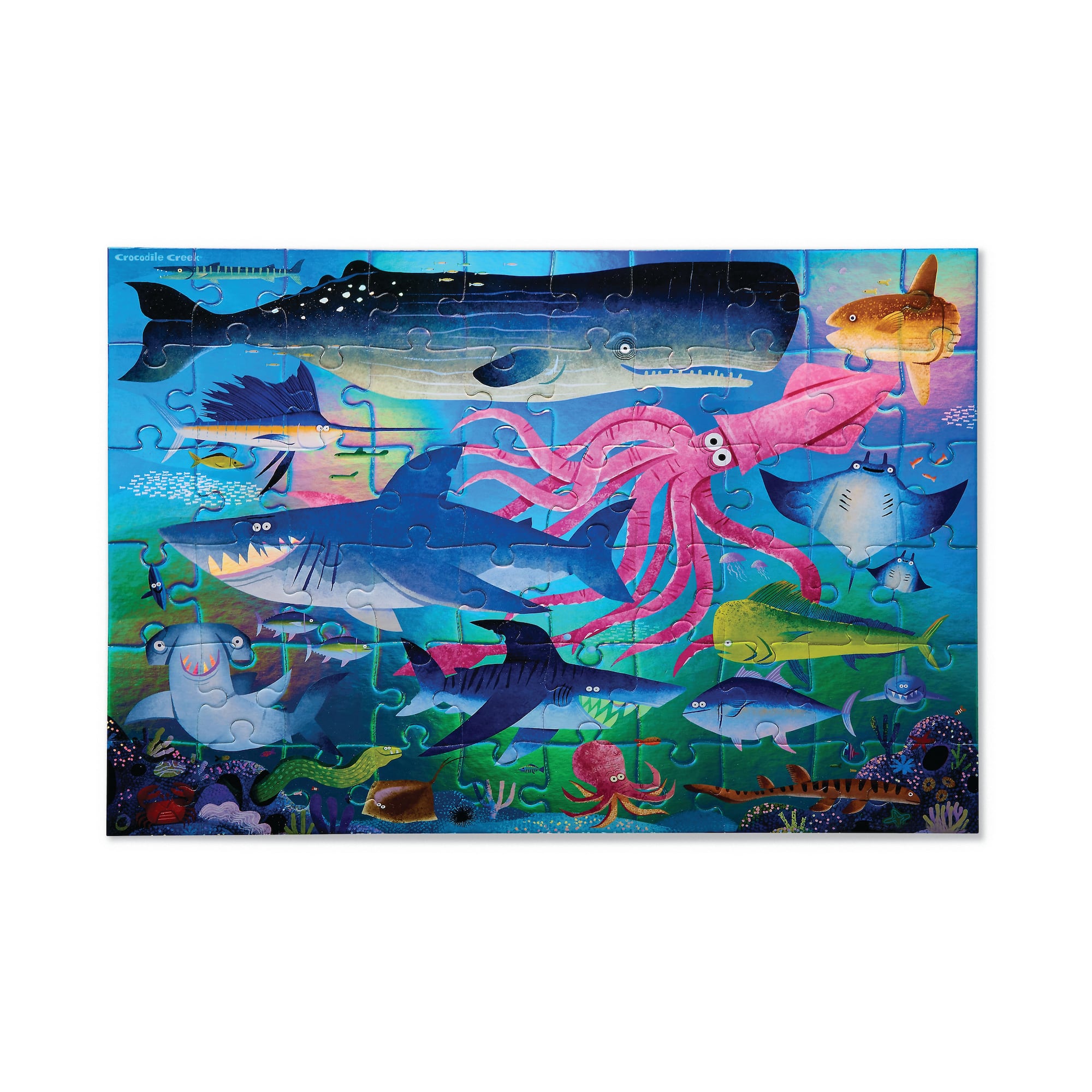 Shimmering Sharks Holographic Foil Puzzle: 60 Pcs